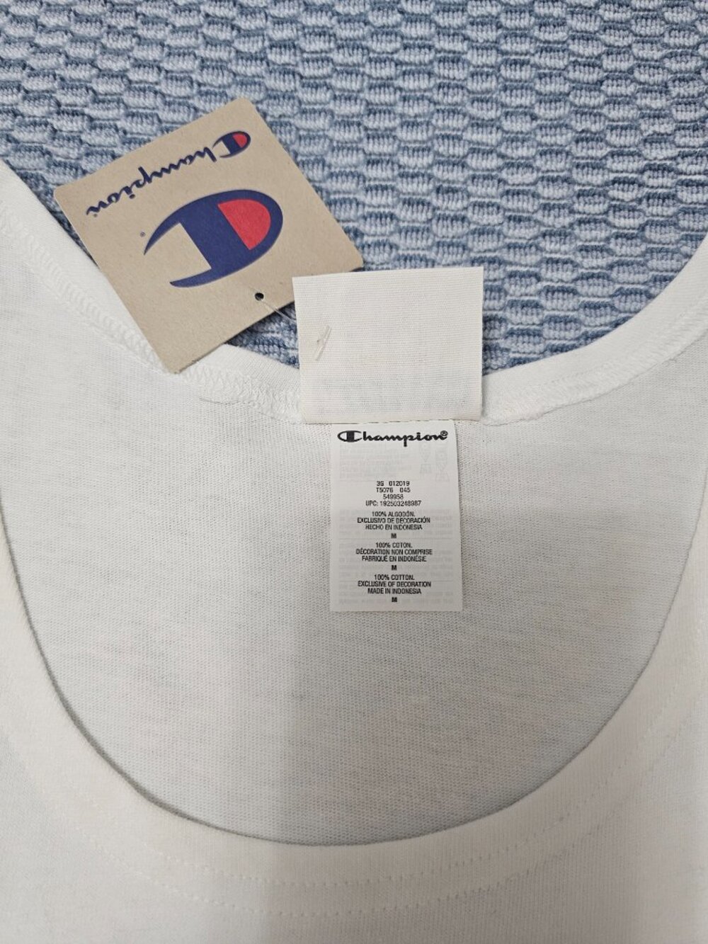 NWT Champion Men's Heritage Muscle Tank - White Size Medium - Picture 5 of 7